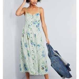 Modcloth Quite Clearly Charismatic Midi Dr…